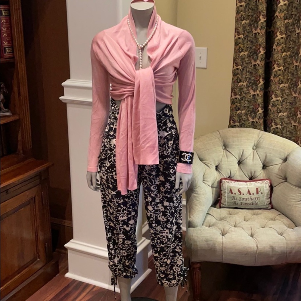 Pink wrap sweater